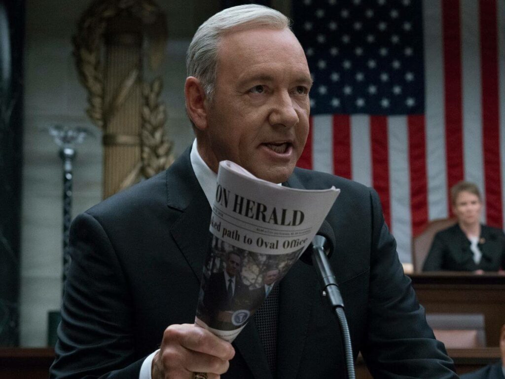 O ator Kevin Spacey é a face de House of Cards