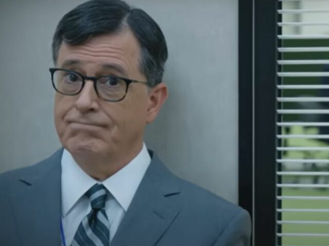 O comediante Stephen Colbert em paródia de Ruptura
