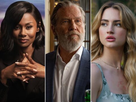 Emayatzy Corinealdi em Até que Se Prove o Contrário (à esq.), Jeff Bridges em The Old Man e Grace Van Patten em Me Conte Mentiras Emayatzy Corinealdi em Até que Se Prove o Contrário (à esq.), Jeff Bridges em The Old Man e Grace Van Patten em Me Conte Mentiras