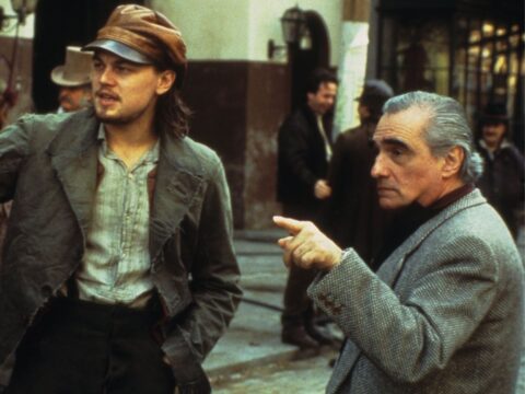 Martin Scorsese (à dir.) com Leonardo DiCaprio nos bastidores do filme Gangues de Nova York Martin Scorsese (à dir.) com Leonardo DiCaprio nos bastidores do filme Gangues de Nova York