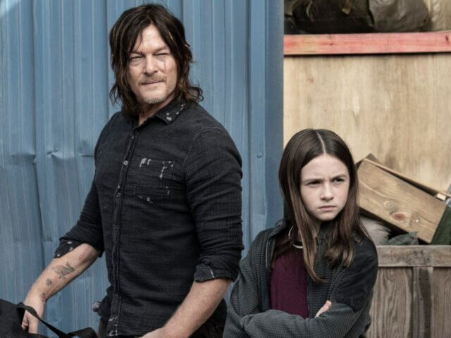 Norman Reedus com Cailey Fleming no 18º episódio da 11ª temporada de The Walking Dead Norman Reedus com Cailey Fleming no 18º episódio da 11ª temporada de The Walking Dead