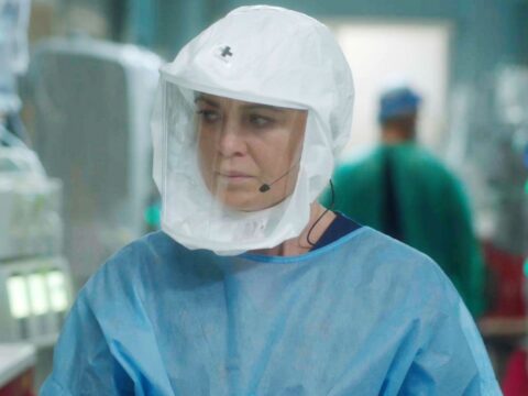 Ellen Pompeo durante fase da Covid-19 em Grey's Anatomy Ellen Pompeo durante fase da Covid-19 em Grey's Anatomy