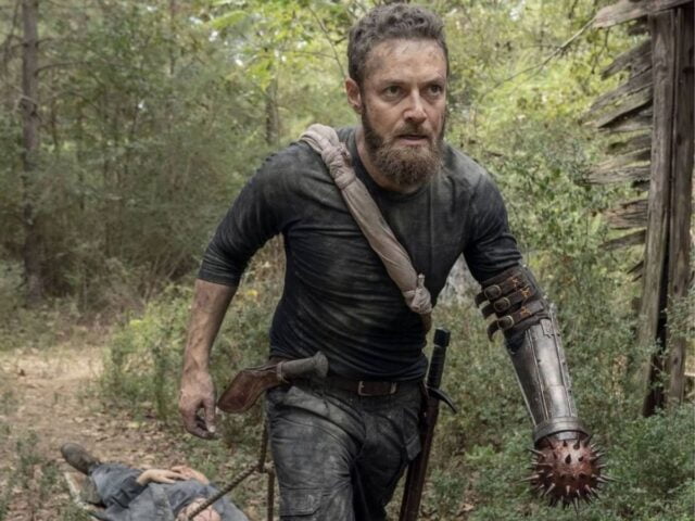 Ross Marquand durante cena de The Walking Dead Ross Marquand durante cena de The Walking Dead