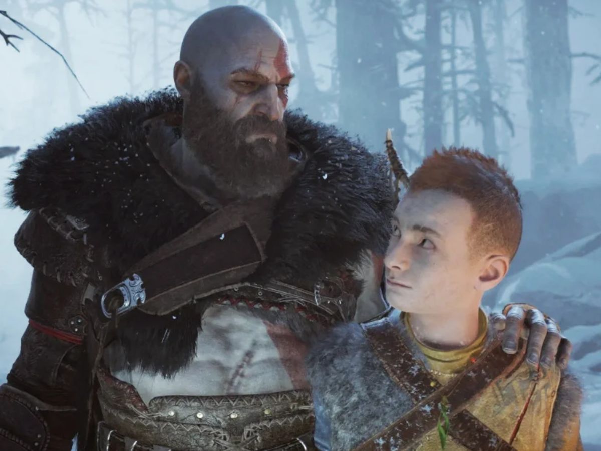 Kratos e Atreus no game God of War