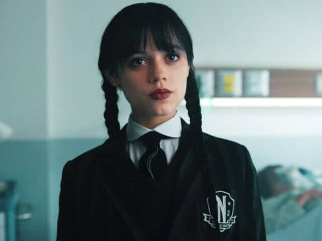 Jenna Ortega na série Wandinha