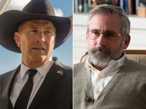 Kevin Costner em Yellowstone (à esq.); Steve Carell em O Paciente