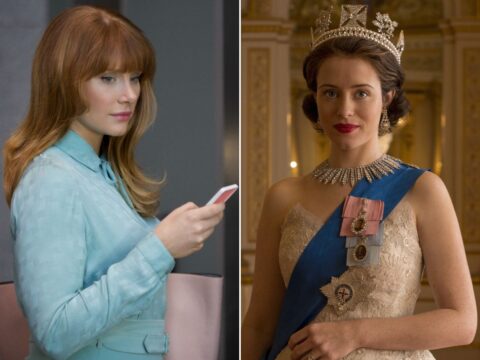 Bryce Dallas Howard em Black Mirror (à esq.); Claire Foy em The Crown