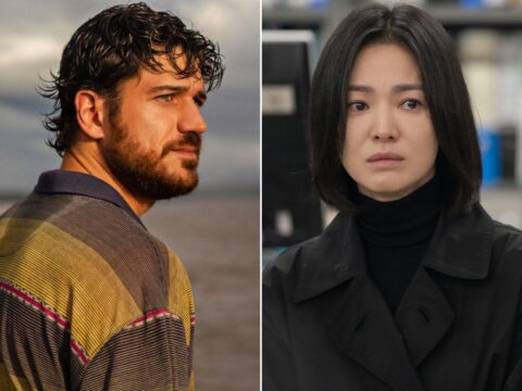 Marco Pigossi em Cidade Invisível; Song Hye-kyo em A Lição Marco Pigossi em Cidade Invisível; Song Hye-kyo em A Lição