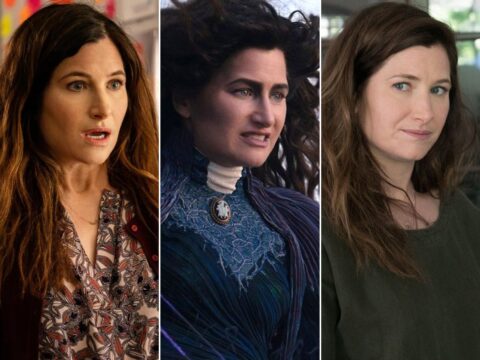 Kathryn Hahn em Mrs. Fletcher (à esq.), WandaVision e Transparent