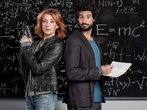 Annika Ernst e Tom Beck em cartaz de Einstein Annika Ernst e Tom Beck em cartaz de Einstein