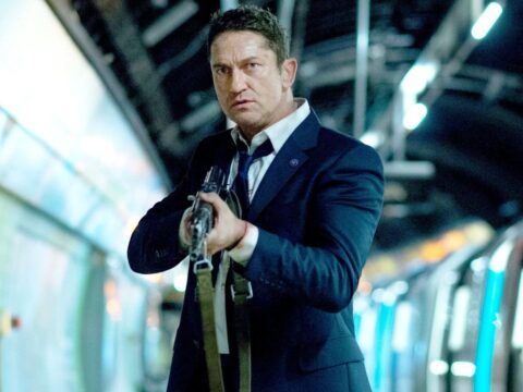 Gerard Butler no filme Invasão a Londres Gerard Butler no filme Invasão a Londres