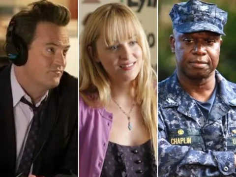 Matthew Perry (à esq.), Dakota Johnson e Andre Braugher tiveram séries canceladas em 2012-2013 Matthew Perry (à esq.), Dakota Johnson e Andre Braugher tiveram séries canceladas em 2012-2013