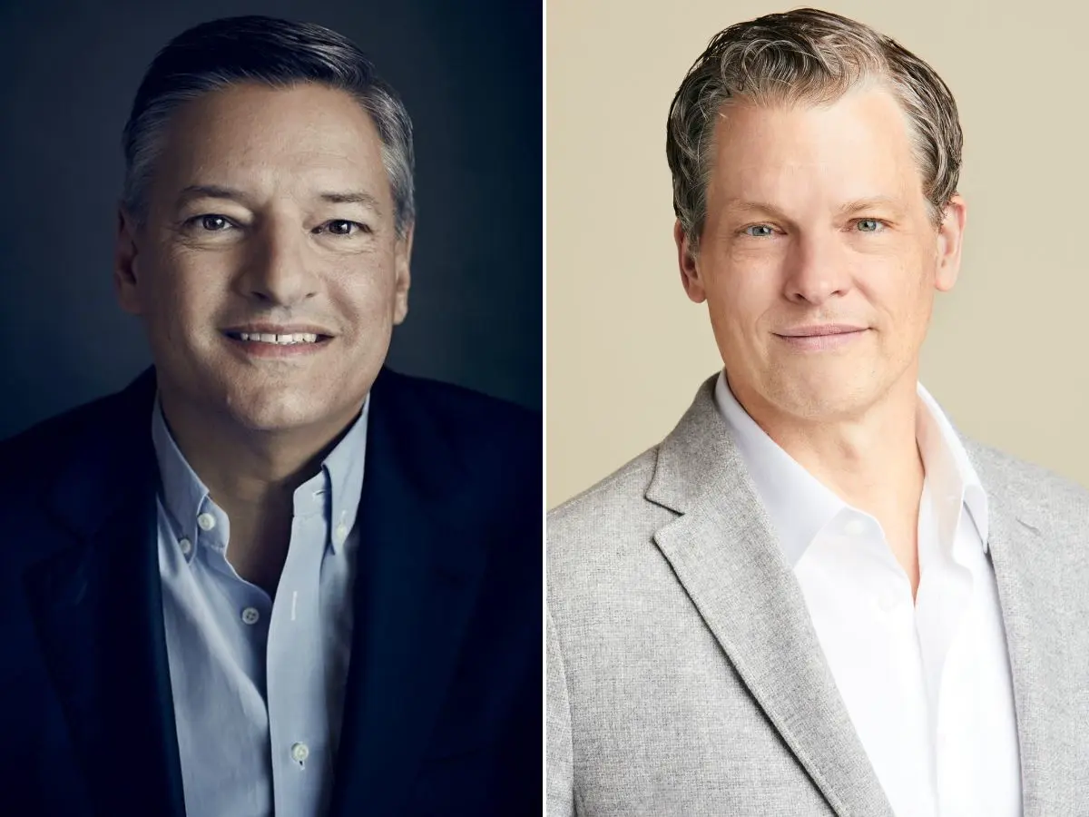 Ted Sarandos (à esq.) e Greg Peters, CEOs da Netflix