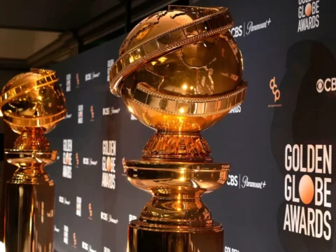 Decoração de evento que revelou os indicados ao Globo de Ouro 2024