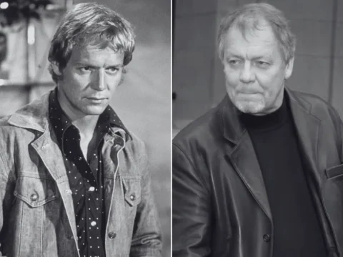 David Soul na série Starsky & Hutch (à esq.) e em registro recente