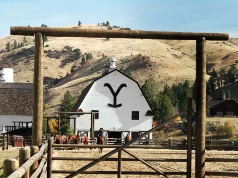 Imagem do rancho (real) de Yellowstone