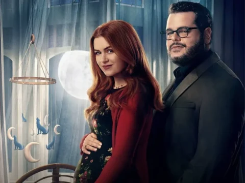 Isla Fisher e Josh Gad em pôster de Wolf Like Me 2