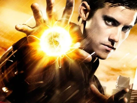 Milo Ventimiglia em pôster de Heroes Milo Ventimiglia em pôster de Heroes