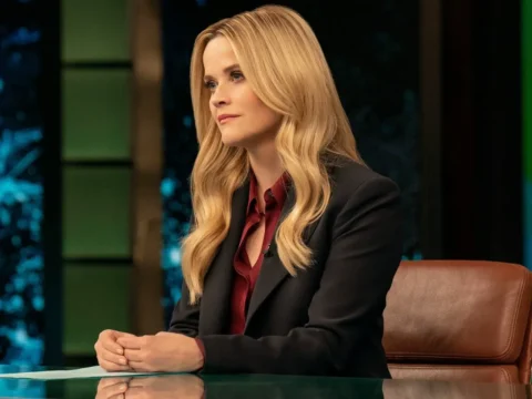 Reese Witherspoon em cena de The Morning Show