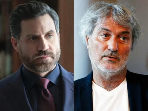 Édgar Ramírez (à esq.) interpreta Paolo Macchiarini (à dir.) em Dr. Death 2 Édgar Ramírez (à esq.) interpreta Paolo Macchiarini (à dir.) em Dr. Death 2