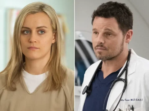 Taylor Schilling em Orange Is the New Black; Justin Chambers em Grey's Anatomy Taylor Schilling em Orange Is the New Black; Justin Chambers em Grey's Anatomy