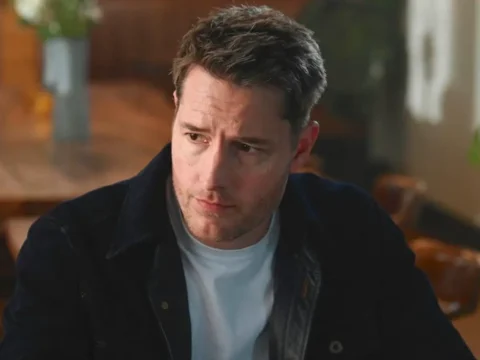 Justin Hartley em cena de O Rastreador Justin Hartley em cena de O Rastreador