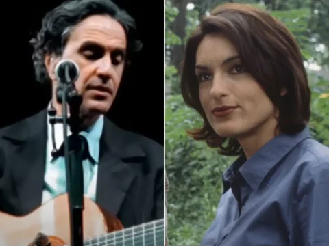 Caetano Veloso no clipe de Sozinho; Mariska Hargitay (novinha) no começo de Law & Order: SVU