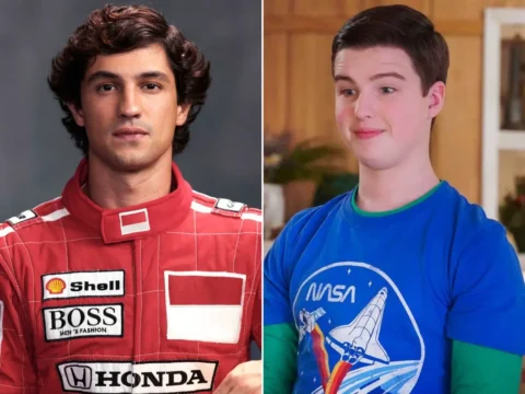 Gabriel Leone em Senna (à esq.); Iain Armitage em Young Sheldon Gabriel Leone em Senna (à esq.); Iain Armitage em Young Sheldon