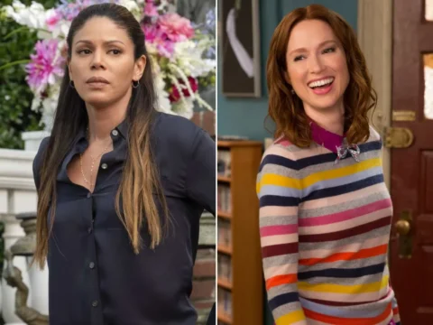 Merle Dandridge em Greenleaf (à esq.); Ellie Kemper em Unbreakable Kimmy Schmidt Merle Dandridge em Greenleaf (à esq.); Ellie Kemper em Unbreakable Kimmy Schmidt