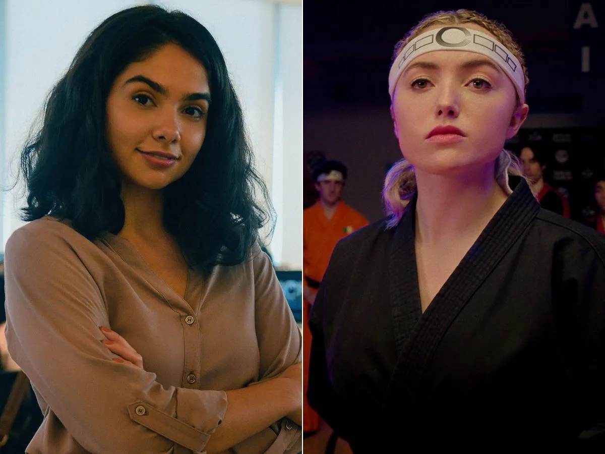 Bruna Mascarenhas em Sintonia (à esq.); Peyton List em Cobra Kai