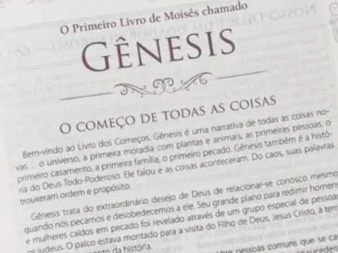 Página do livro de Gênesis Página do livro de Gênesis