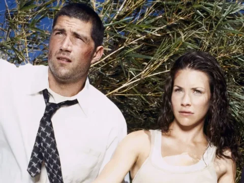 Matthew Fox e Evangeline Lilly em Lost Matthew Fox e Evangeline Lilly em Lost