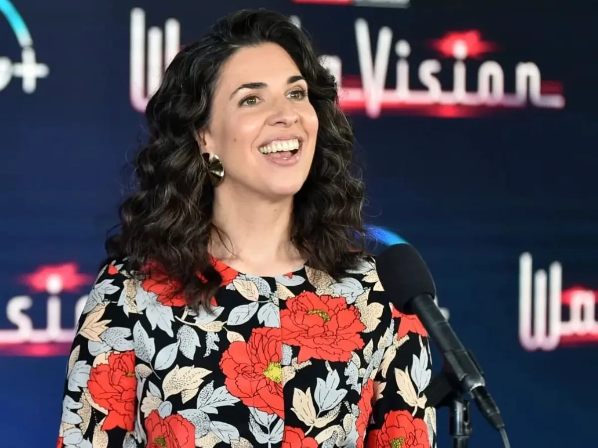 Jac Schaeffer durante evento de WandaVision