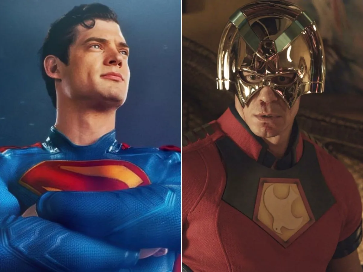 David Corenswet como Superman; John Cena na pele de Pacificador