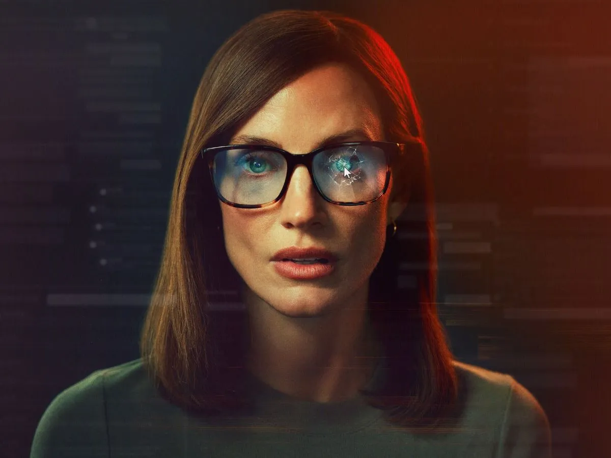Jessica Chastain em pôster da série A Especialista