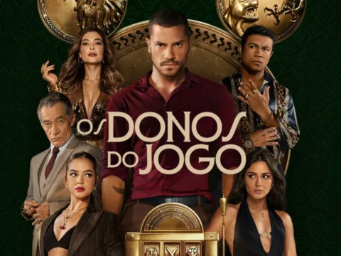 Pôster da série nacional Os Donos do Jogo Pôster da série nacional Os Donos do Jogo
