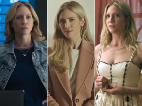 Brittany Snow em Crime de uma Dinastia (à esq.), O Monstro em Mim e The Hunting Wives