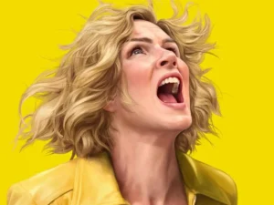 Rhea Seehorn em pôster de Pluribus