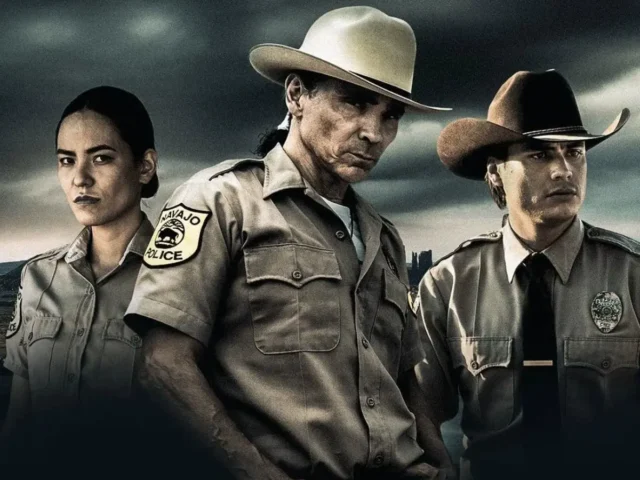 Pôster de Dark Winds com o trio protagonista