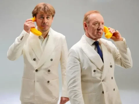 Filippo Lagan&agrave; com Kevin Spacey em Minimarket