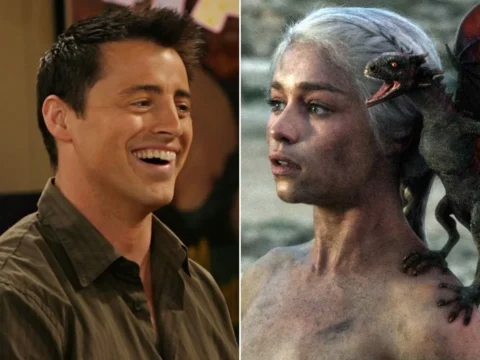 Cenas da sitcom Friends e do drama Game of Thrones Cenas da sitcom Friends e do drama Game of Thrones