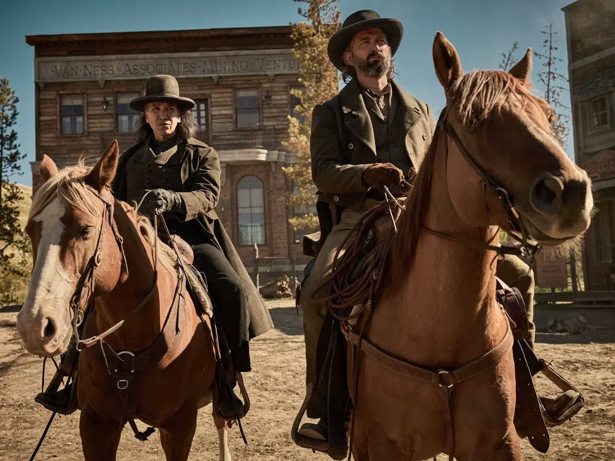 Cena da série faroeste Os Abandonados