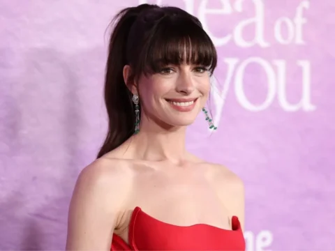 Anne Hathaway na premi&egrave;re do filme Uma Ideia de Voc&ecirc; (2024)