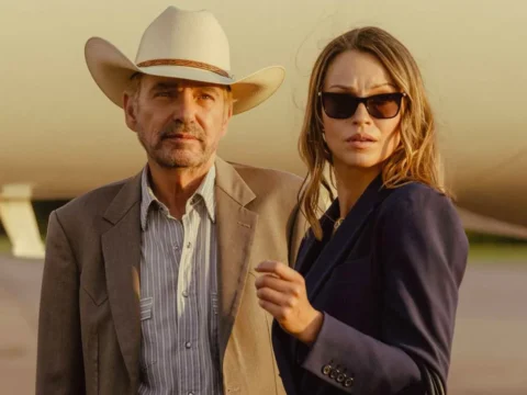 Billy Bob Thornton com Kayla Wallace em Landman