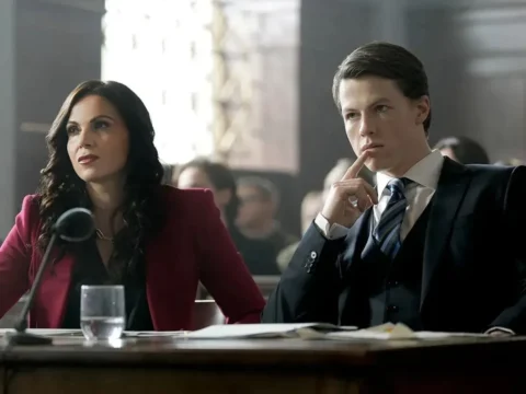 Lana Parrilla com Milo Callaghan em The Rainmaker