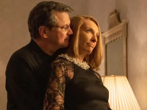 Colin Firth com Toni Collette em A Escada