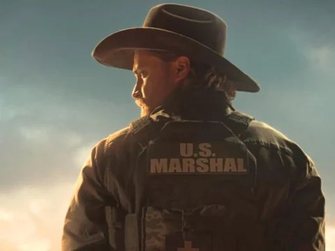 Luke Grimes em p&ocirc;ster da s&eacute;rie Marshals