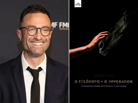 Jacob Tierney e a capa do livro O Fil&oacute;sofo e o Imperador