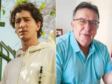 Johnny Massaro em Emerg&ecirc;ncia Radioativa (&agrave; esq.); o f&iacute;sico Walter Mendes Ferreira