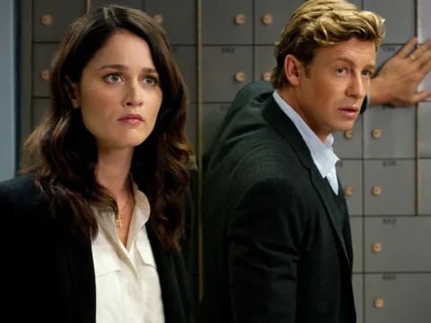 Robin Tunney e Simon Baker em O Mentalista
